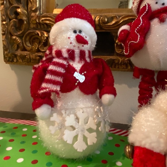 Christmas snowman decorations set of 4 - Picture 3 of 7